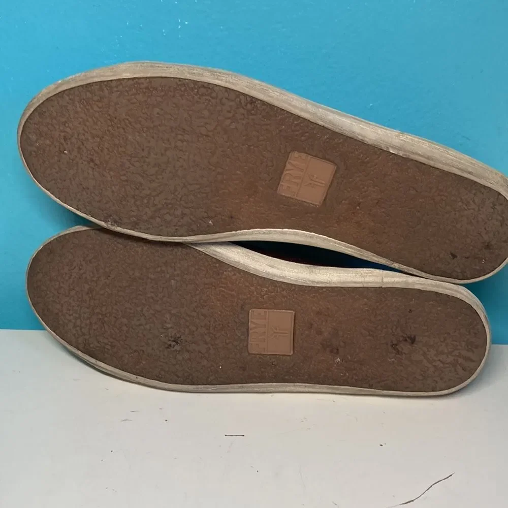 Frye Kira Studded Low Sneaker Brown Leather 7